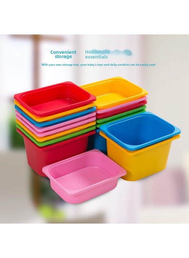 Special Offer Toy Box Children's Plastic Color Toy Storage Box Basket Basket Basket Basket Storage Box-Color:C Section Yellow 1  - Image 5