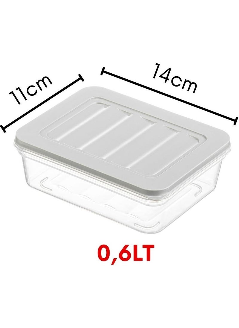 Nandy Home Set of 6 Freshbox Microwave and Freezer Suitable Storage Container Set 3 - X6 0,6 Lt  - Image 5