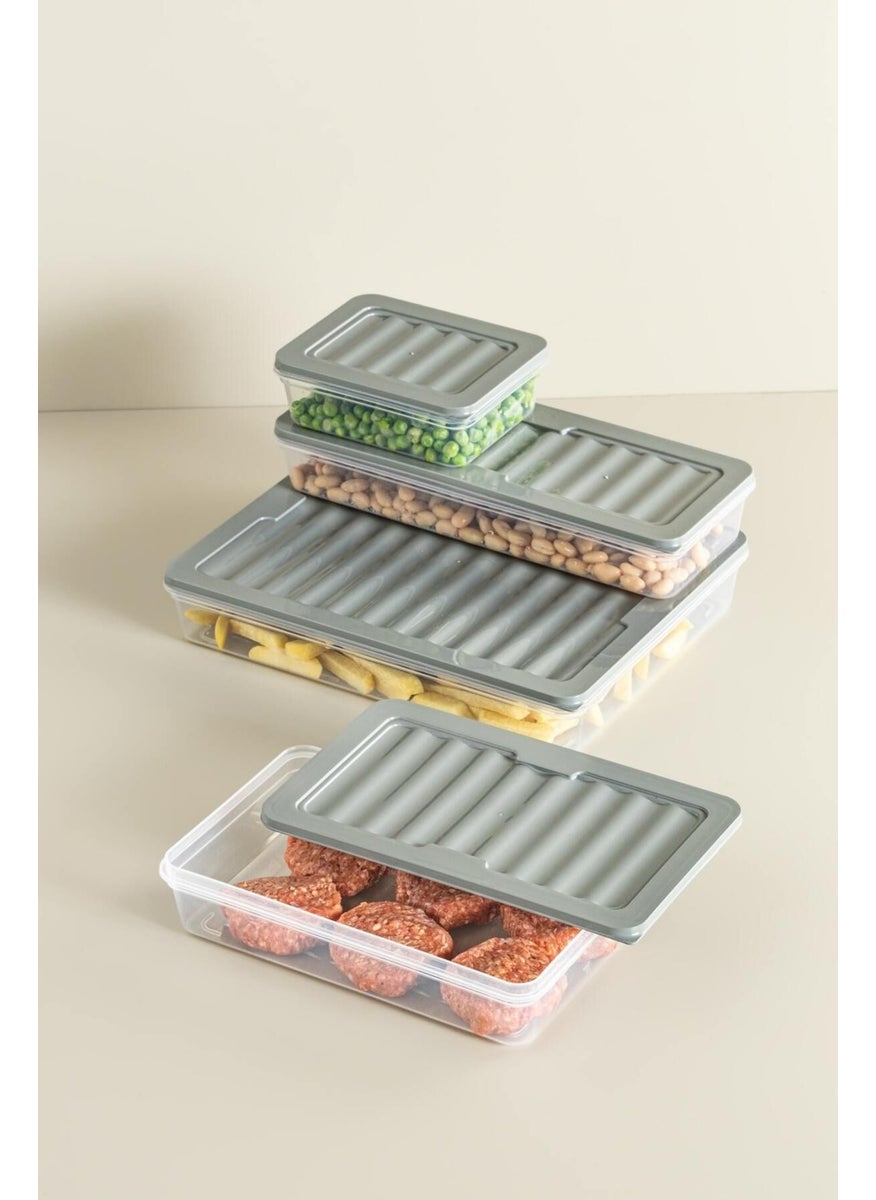 Nandy Home Set of 6 Freshbox Microwave and Freezer Suitable Storage Container Set 3 - X6 0,6 Lt  - Image 3