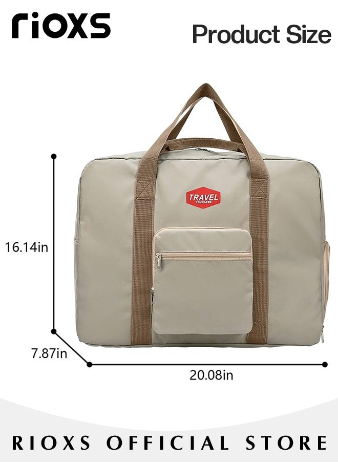 RIOXS - Duffel Bag,Gym Bag With Shoes Compartment,Foldable Travel Bag With Waterproof Pocket For Wet Towels,Portable Fitness Bag For Men And Women, Outdoor Sports Duffel Bag,Weekender Tote,Overnight Bag - Image 1