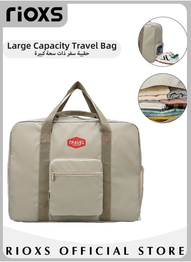 RIOXS - Duffel Bag,Gym Bag With Shoes Compartment,Foldable Travel Bag With Waterproof Pocket For Wet Towels,Portable Fitness Bag For Men And Women, Outdoor Sports Duffel Bag,Weekender Tote,Overnight Bag - Image 1