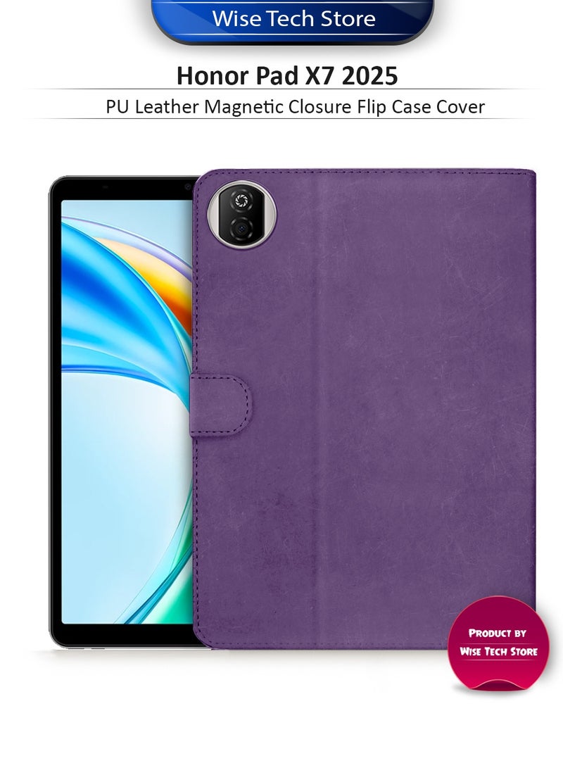 Wtech Honor Pad X7 2025 (8.7 inches) WTech PU Leather Magnetic Closure Flip Case Cover (TCFPSR) - Eggplant Purple - Image 1