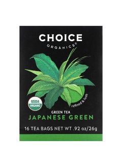 Choice Organic Teas Choice Organic Teas, Green Tea, Japanese Green, 16 Tea Bags, .92 oz (26 g)  - Image 1