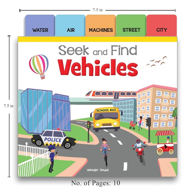 Seek and Find : Vehicles: Early Learning Board Books with Tabs - Image 3