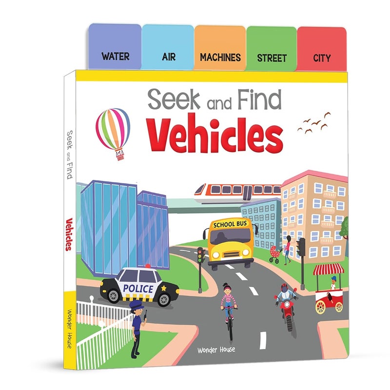 Seek and Find : Vehicles: Early Learning Board Books with Tabs - Image 1