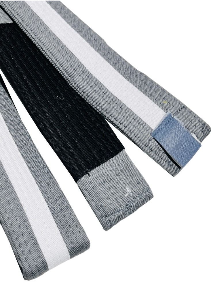 Tatsu No Label BJJ Belt Grey-White  - Image 3
