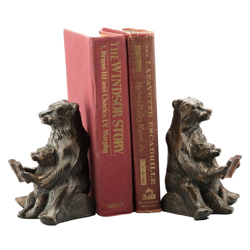 Bear Bookends  Mom and Cub Reading Lesson