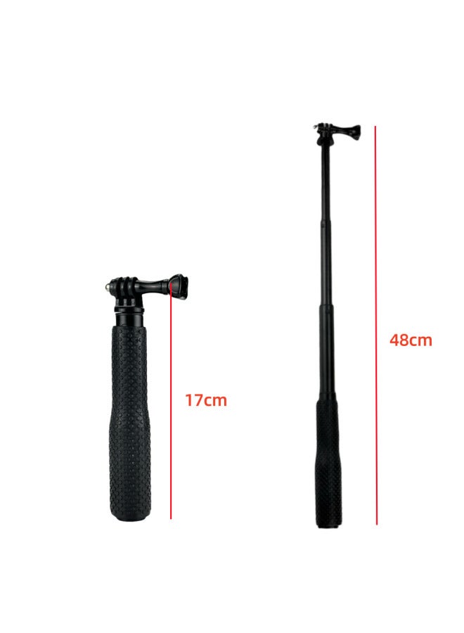 Action Camera Selfie Stick GoPro12/11 Handheld 19inch Suitable For Dji Insta360x3/x4 Extension Rod-Color:GoPro Model + Tripod  - Image 2