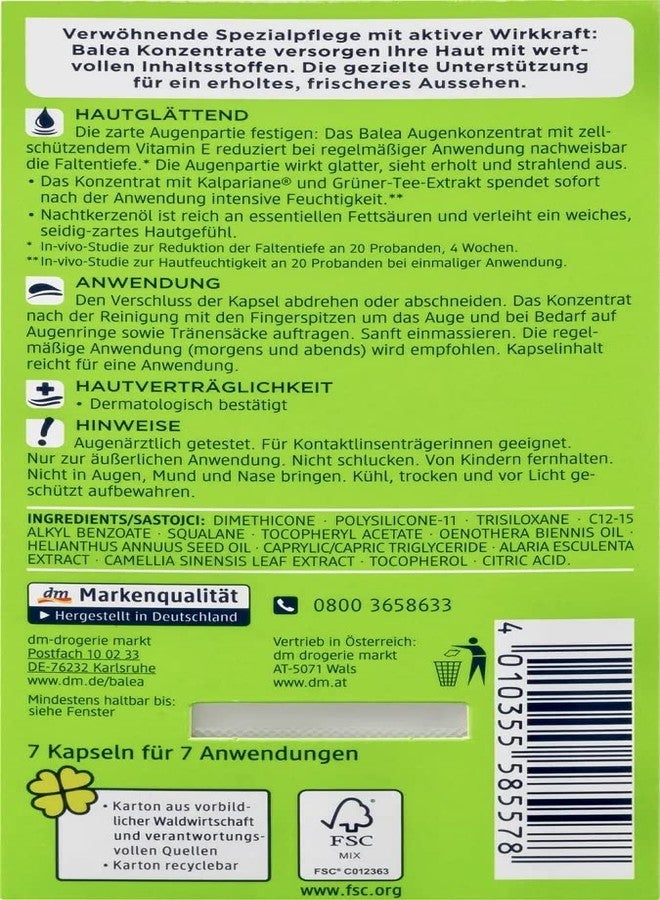 Volans Balea Eye Concentrate, Intensiv smoothing- Pack of 3 x 7 capsules (for 21 Applications - Image 3