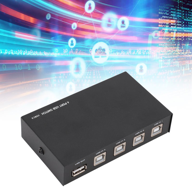 USB Sharing Manual Switch Box USB 2.0 to USB B 4 Port Share Switcher Hub for Printer Scanner Camera Keyboard - Image 4