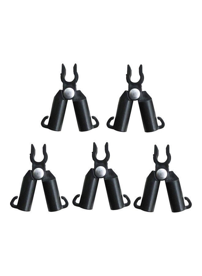 نيبمينينت طقم مشابك تثبيت النباتات متعددة الأغراض من البلاستيك مقاومة للتآكل وقابلة للتعديل مكون 5 قطع أسود - Image 1