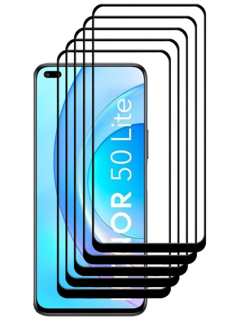 ACLIX 5 Pieces Antistatic ESD Dustproof Premium Quality High Definition Tempered Glass Screen Protector Designed For Honor 50 Lite - Image 1