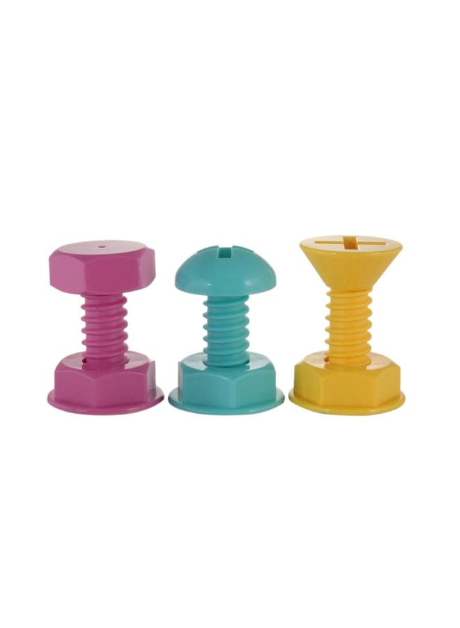 NIBEMINENT 3-Piece Mini Screw Wall Hook Pink/Yellow/Green 6.3x4.7centimeter  - Image 1