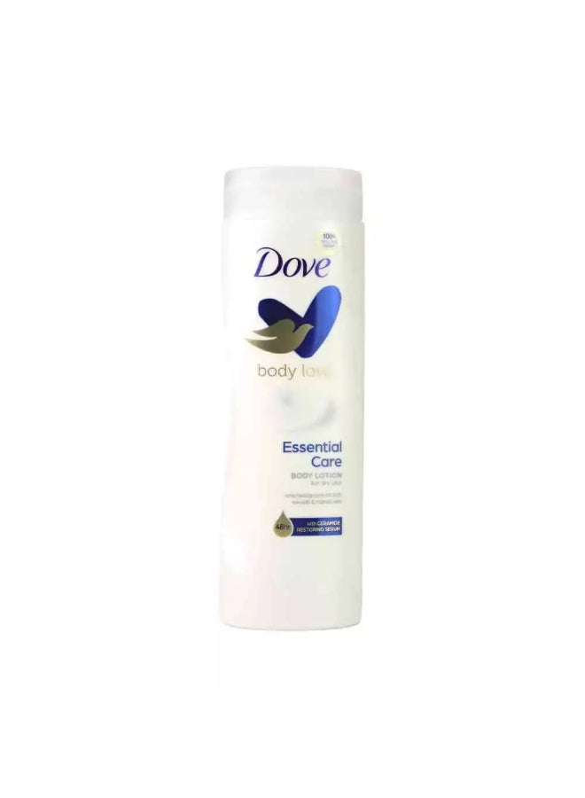 Dove Body Love Essential Care Body lotion for Dry Skin with Ceramide Restoring Serum- 400ml - Image 1