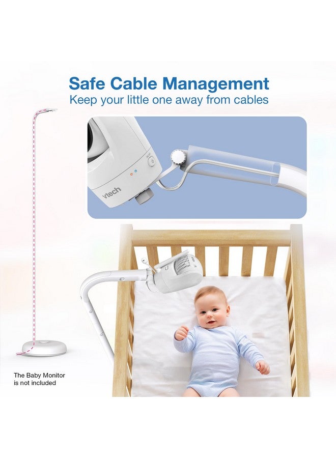 vtech حامل أرضي لجهاز مراقبة الأطفال من VTech متوافق مع معظم أجهزة مراقبة الأطفال، حامل كاميرا للأطفال، أمان للحضانة - Image 3