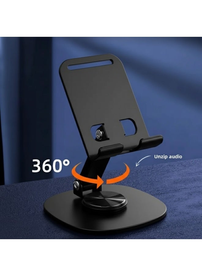 Talala 360-Degree Rotating Metal Phone Stand - Compact, Portable, Foldable Desktop Stand for All Smartphones And Tablets, Ideal for Office Accessories - Image 2