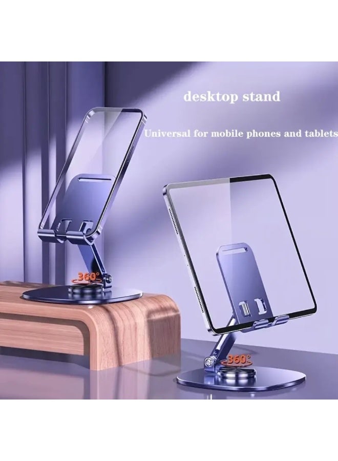 Talala 360-Degree Rotating Metal Phone Stand - Compact, Portable, Foldable Desktop Stand for All Smartphones And Tablets, Ideal for Office Accessories - Image 4