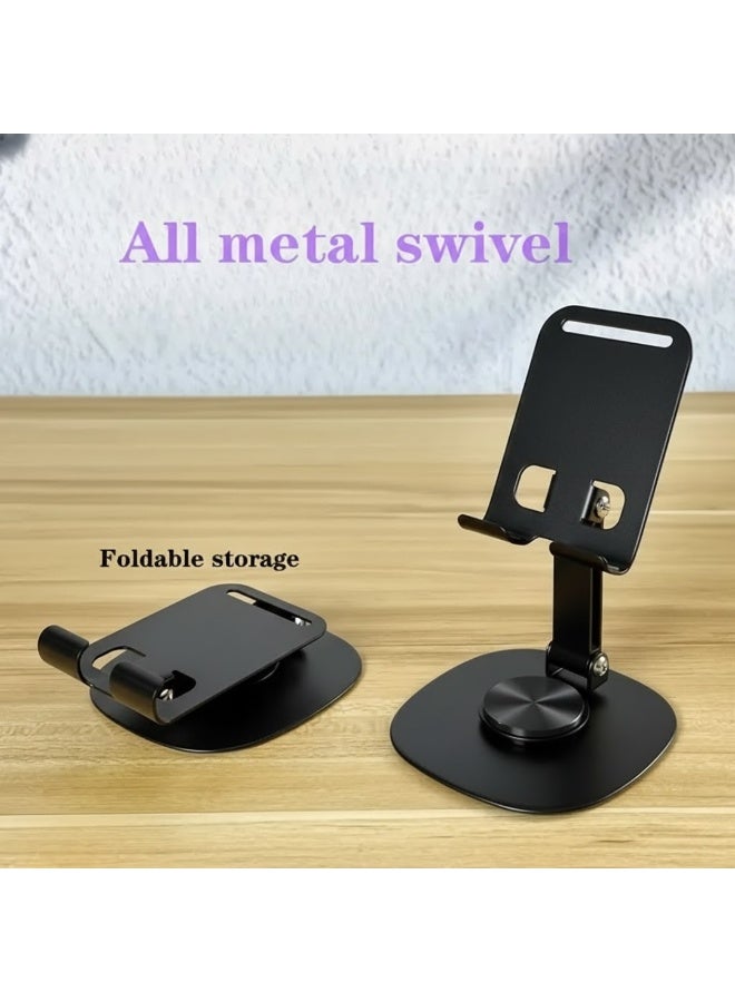 Talala 360-Degree Rotating Metal Phone Stand - Compact, Portable, Foldable Desktop Stand for All Smartphones And Tablets, Ideal for Office Accessories - Image 5