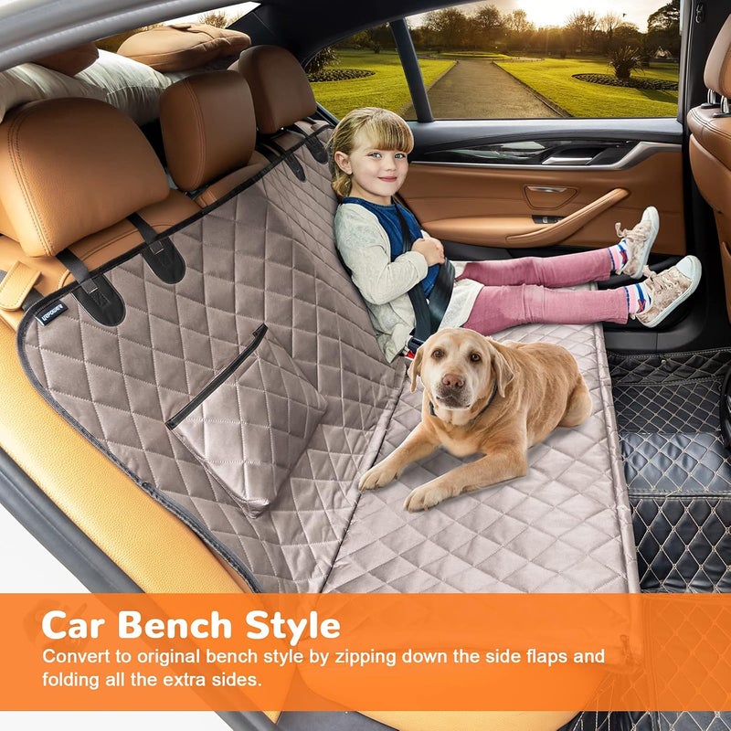 URPOWER Long lasting universal build Dog Car Seat Cover for Pets 100% Waterproof Seat Cover Hammock 600D Heavy Duty Scratch Proof Nonslip Durable Soft Back Seat Covers for Full Size Trucks Fixed & portable compatible - Image 3