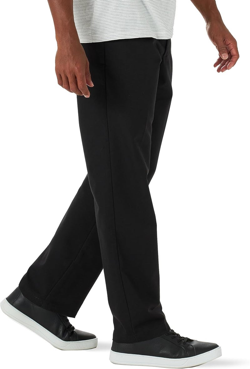 Lee Men's Total Freedom Stretch Relaxed Fit Flat Front Pant Casual - Black, 29W x 32L - Image 3