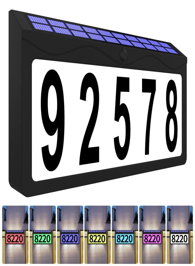 أرقام منازل تعمل بالطاقة الشمسية للاستخدام الخارجي (أسود (RGBW)، 6.5 بوصة (مثبتة على الحائط)) - Image 1