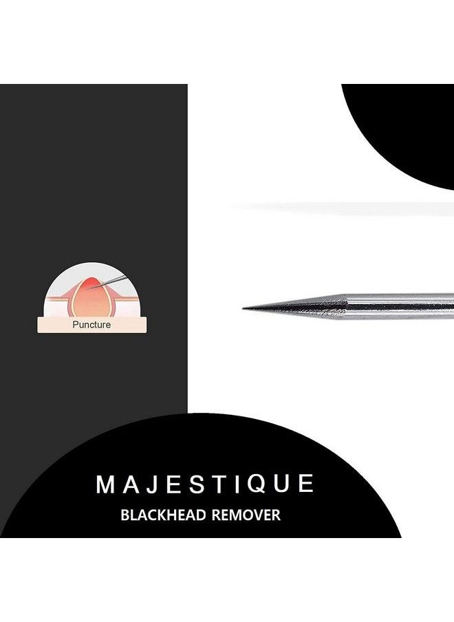 MAJESTIQUE Black Heads Removing Needle Tool 2 In1 ; Pimple Extractor Black Head ; Blackheads Removal Pimple Milia Pus Removal Black Spot Remover For Face Made With High Grade Surgical Stainless Steel Pack Of 1  - Image 5