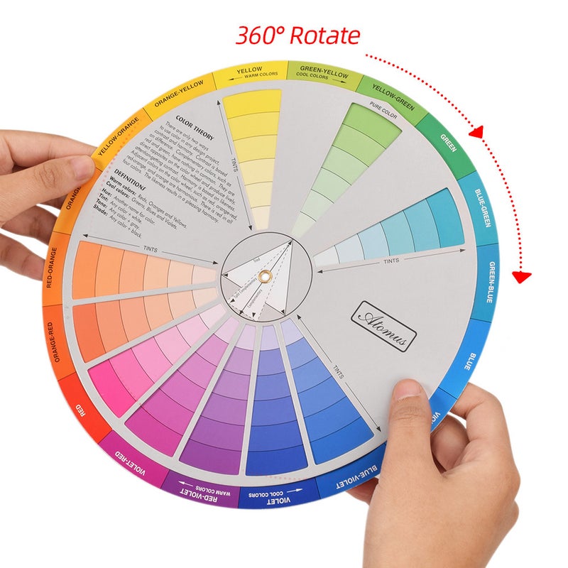 2PCS Tattoo Pigment Color Wheel Mix Round Nail polish Gel Palette Wheel Paper Card Eyebrow Lip Nail Tattoo Accessories - Image 5