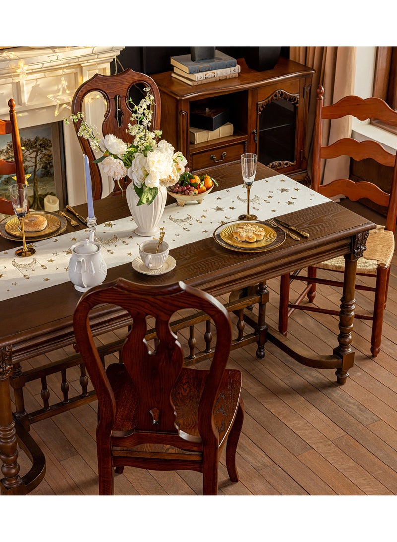 Islamic Crescent Moon Tablecloth - Elegant Ramadan & Eid Home Decor, Prayer Table Cover, Dining & Tea Table Runner for Muslim Household & Gift - Image 3