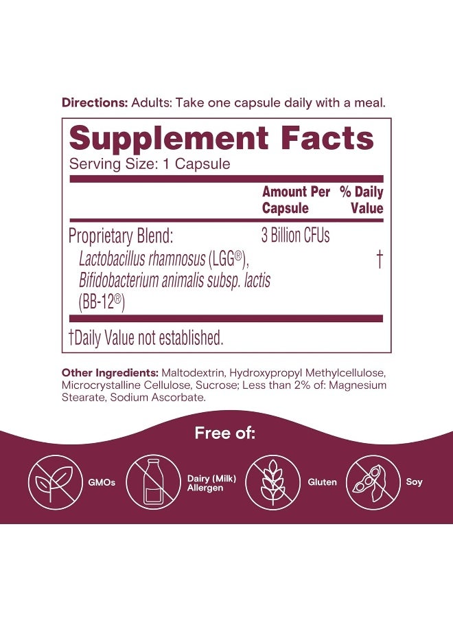 Phillips' - Phillips' Colon Health Daily Probiotic Capsules, 4-in-1 Symptom Defense to help defend against Occasional Gas, Bloating, Constipation, and Diarrhea, Daily Supplement, 60 Count - Image 1