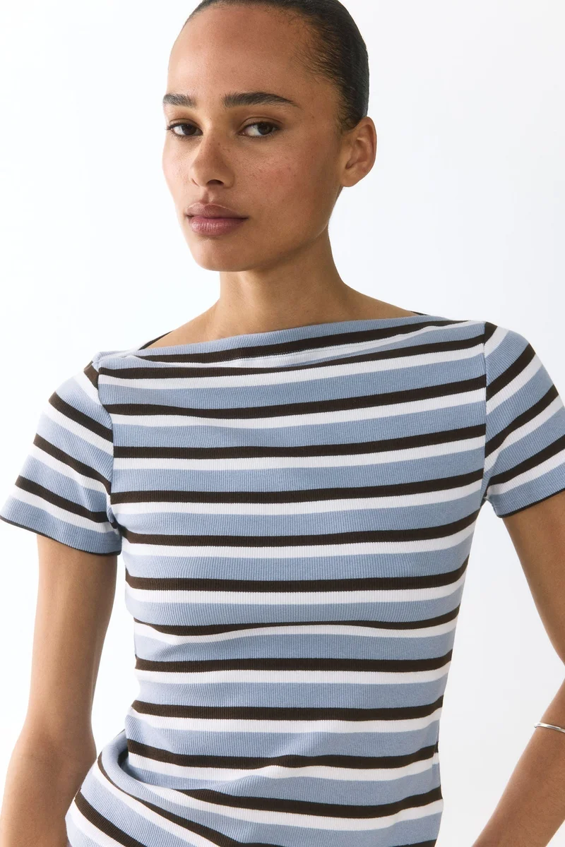 H&M Boat-neck cotton top