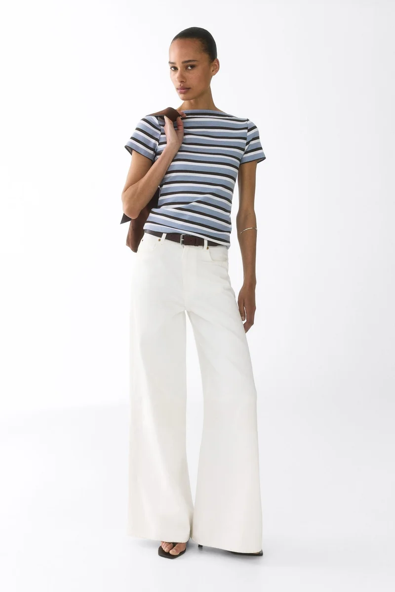 H&M Boat-neck cotton top