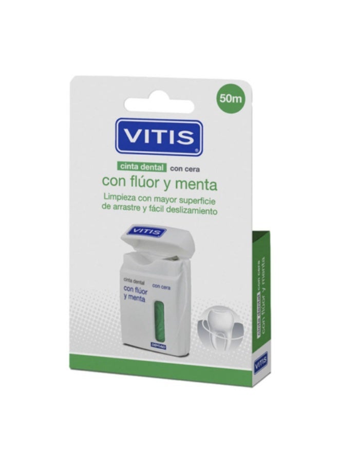 Vitis Dental Floss with Fluoride and Mint 50m - Image 2
