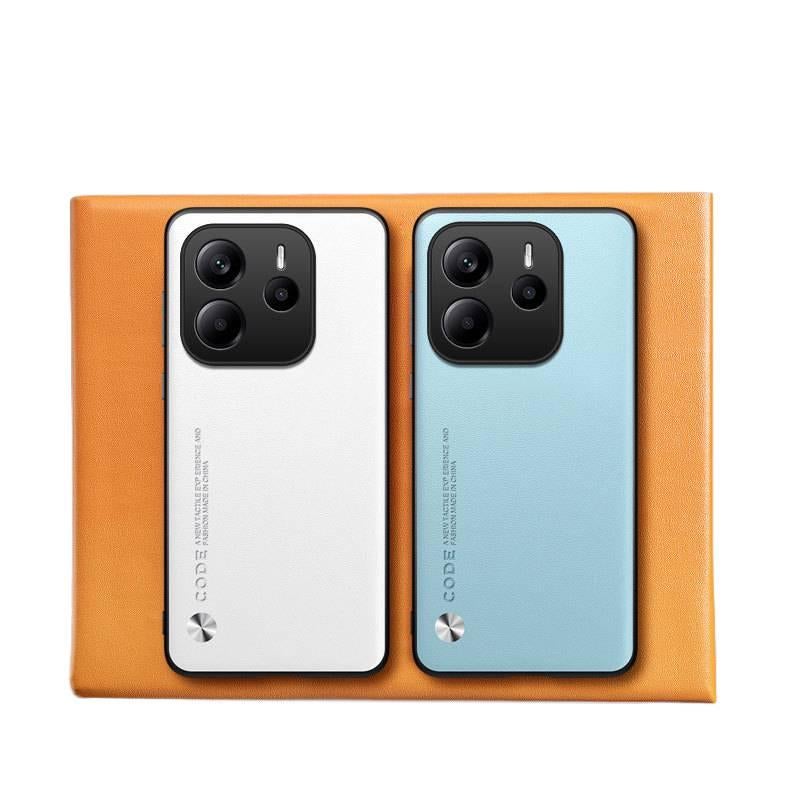 LS غطاء واقي بملمس جلد لـ Redmi Note 14 مع مقاوم للصدمات وحماية من السقوط مع مقاوم للصدمات مع لون سادة مع ملمس جلد باللون Solid Color باللون الأحمر - Image 1