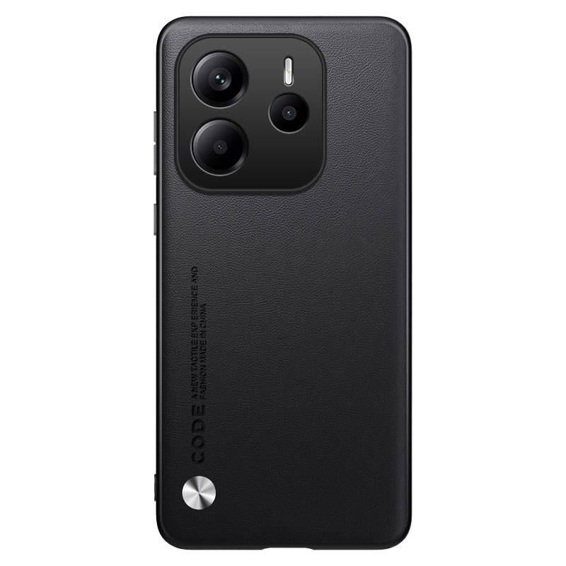 LS غطاء واقي بملمس جلد لـ Redmi Note 14 مع مقاوم للصدمات وحماية من السقوط مع مقاوم للصدمات مع لون سادة مع ملمس جلد باللون Solid Color باللون الأحمر - Image 5