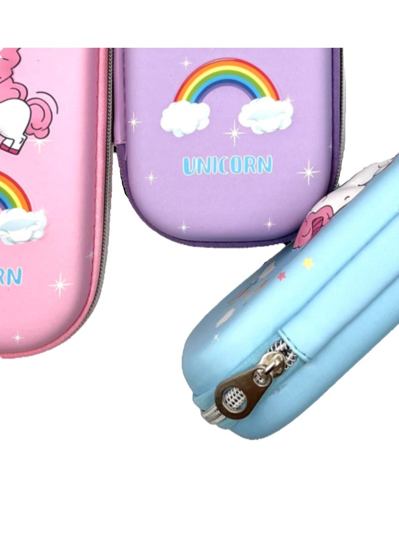 VIO Kids 3D Unicorn Pencil Zipper Case Magical Themed Spacious Stationery Storage Perfect Party Favors Great Gift for Children Fun School Supplies Lightweight Organizer Pen Pouch College Boys Girls  - Image 4