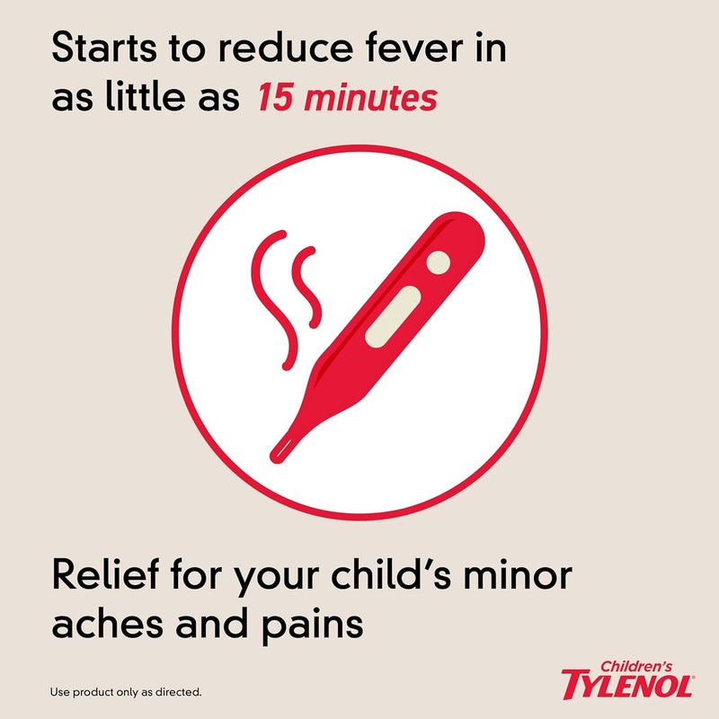 Tylenol دواء الأطفال لتخفيف السعال وسيلان الأنف والحمى بتركيبة أسيتامينوفين و كلورفينيرامين ماليات و ديكستروميثورفان بنكهة العنب 4 أونصات سائلة عبوة من 1 - Image 4