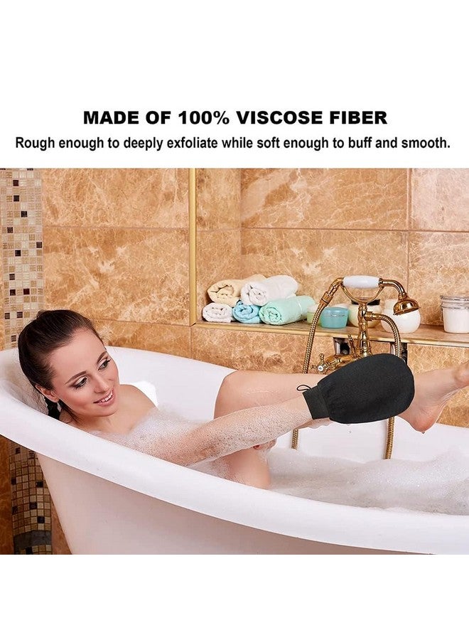 Shree Hari Exfoliating Gloves for Dead Skin Bath Scrub Glove Body Whitening Body Exfoliator Mitt Black Pack Of 1 - Image 5