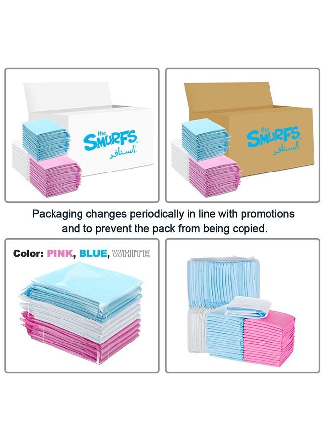 THE SMURFS Disposable Changing Mats, 50 Counts, Soft Waterproof Mat, Portable Leak Proof Changing Mat, New Mom Leak-Proof Under pad, Mattress Table Protector Pad - Image 4