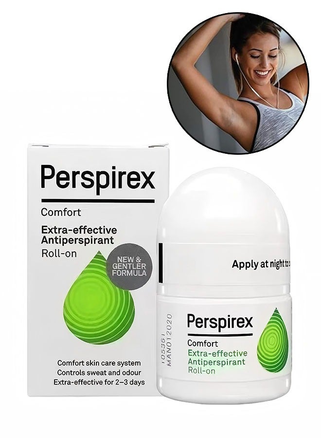 Perspirex Comfort Extra-effective Antiperspirant Roll-on 20ml, Protection Against Control Sweat and Odour for Men and Women  - Image 1