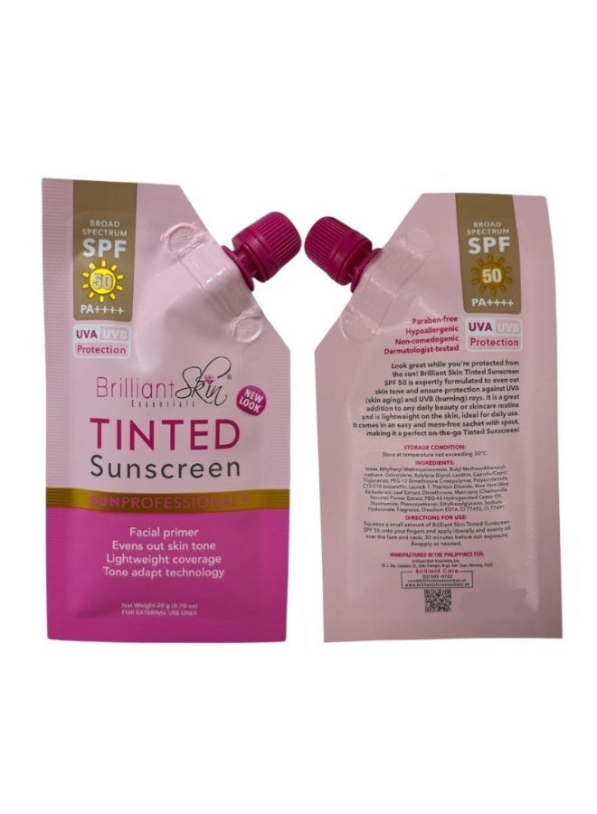 Brilliant Skin Tinted Sunscreen SPF 50 PA+++ 20g – UVA UVB Protection with Hydrating Facial Primer for Smooth Even Skin Finish - Image 3