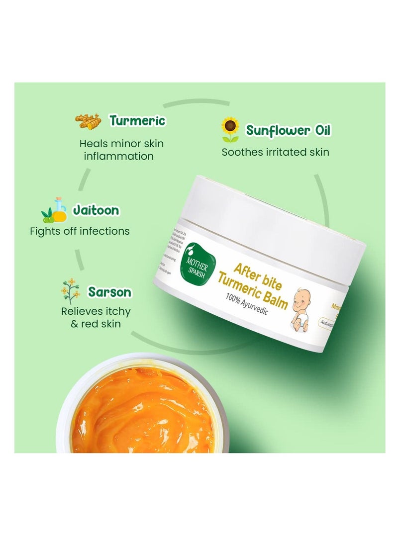 Mother Sparsh - Mother Sparsh After Bite Turmeric Balm for Babies   For Rashes and Mosquito Bites 100% Ayurvedic 25gm - Image 1