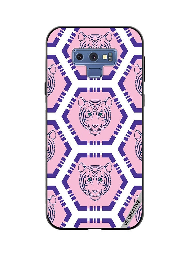 VR CREATIVE Protective Case Cover For Samsung Galaxy Note 9 Tiger Pink And Purple Design Multicolour - Image 1