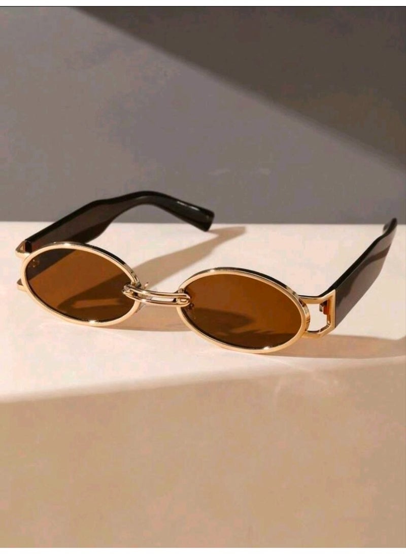 SHEIN Women's Retro Oval Classic Fashion Sunglasses - Image 1