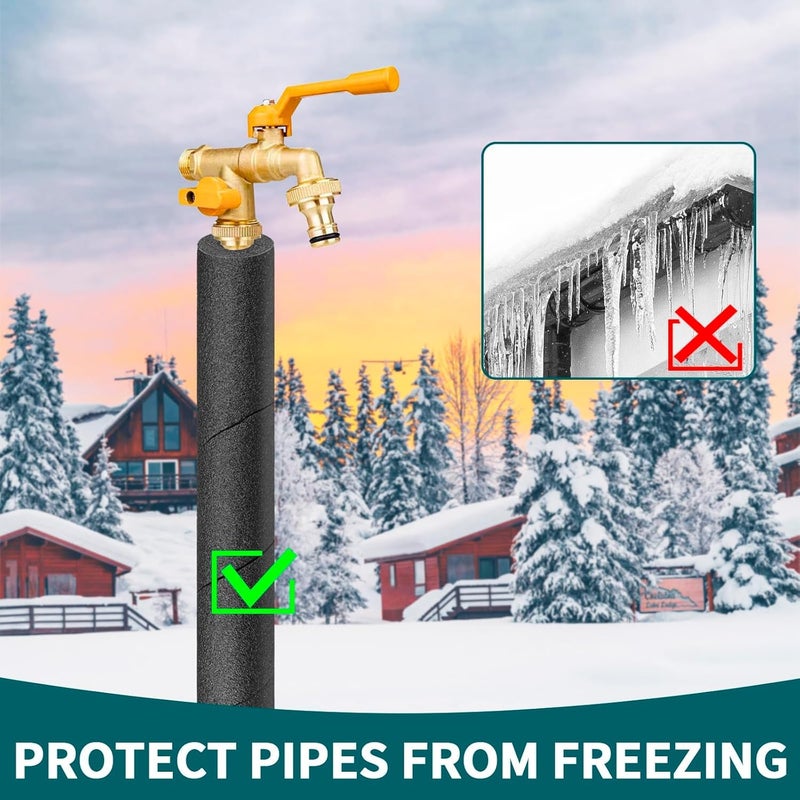 Aecsze 1 Pcs Pipe Insulation Foam Tube, 15.7 Inches Black Foam Snake Pipe Wrap Protection , Multi-Purpose Soft Foam Tubing for Swimming Pool Noodle, Water Pipes, and Winter Pipe Protectio - Image 4