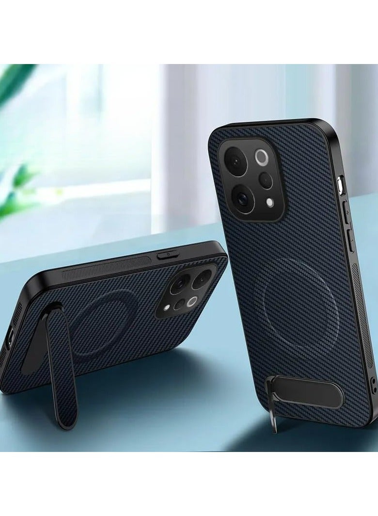Carbon Fiber Protective Case Compatible with Vivo V70 5G Features foldable stand, ultra-thin matte finish Shockproof and drop-resistant magnetic leather case Supports wireless charging