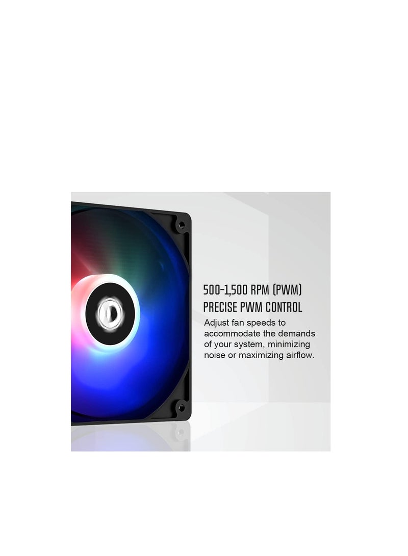 ID-COOLING SE-214-XT ARGB CPU Cooler 4 Heatpipes CPU Air Cooler Addressable RGB Light Sync with Motherboard(5V 3-PIN Connector) CPU Fan for Intel/AMD, LGA 1700 Compatible - Image 2