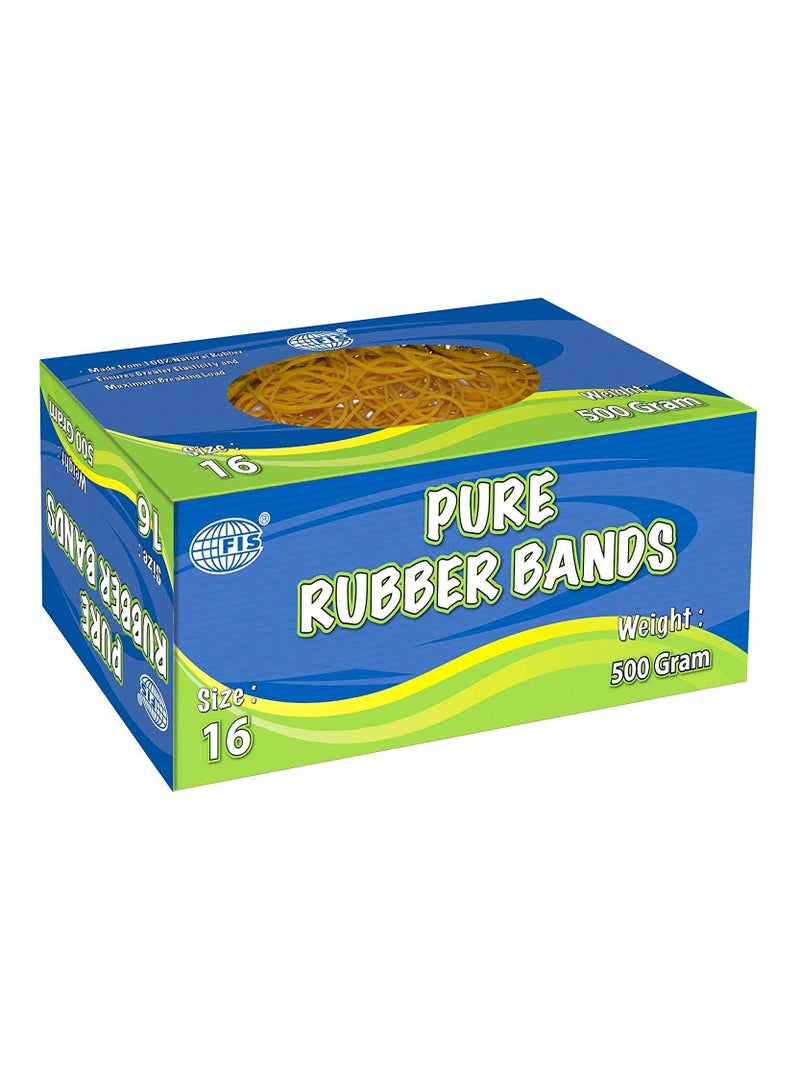 FIS Pure Rubber Bands 16 Size, 500 grams - FSRB500/16N - Image 1