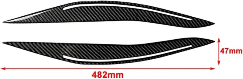 QASULER Carbon Fiber Headlight Eyelid Covers for 5 Series F10 - Image 3