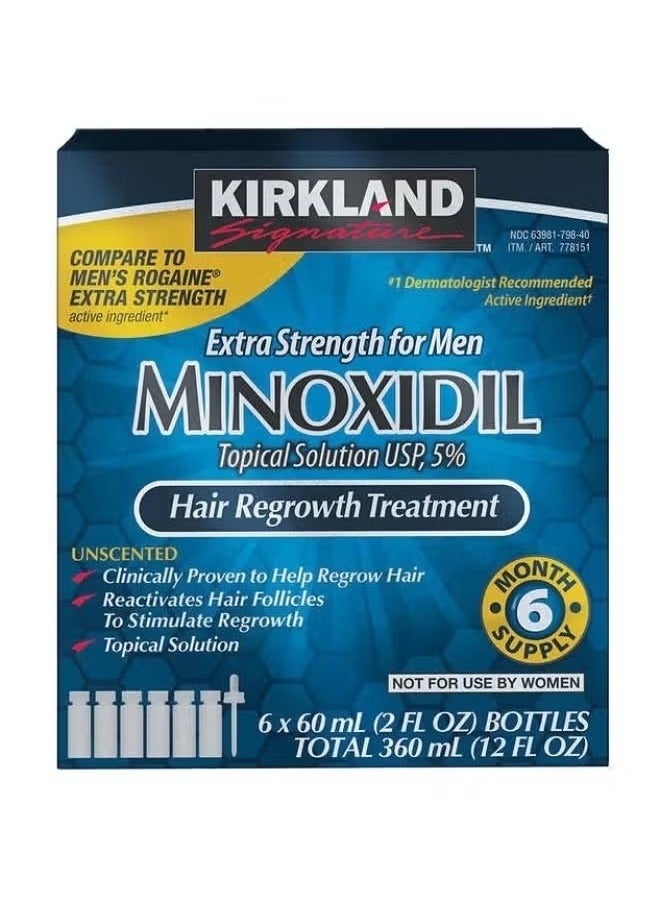 Kirkland Signature 6-Piece Minoxidil Hair Regrowth Treatment - Image 2