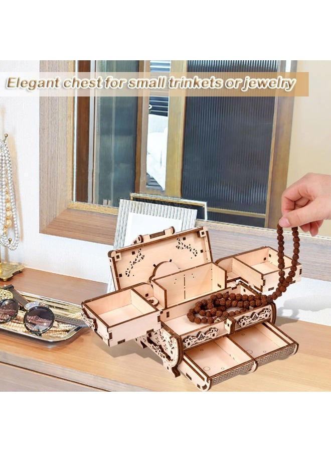 Varbertos 3D Wooden Puzzle Mechanical Treasure Box, Wood Creative Assembly Model Building Kits to Build for Adults and Teens, DIY Wooden Puzzle Hobbies Projects Gift for Women and Kids - Image 2